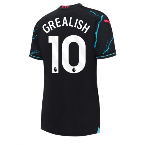 Fotballdrakt Dame Manchester City Jack Grealish #10 Tredjedrakt 2023-24 Kortermet